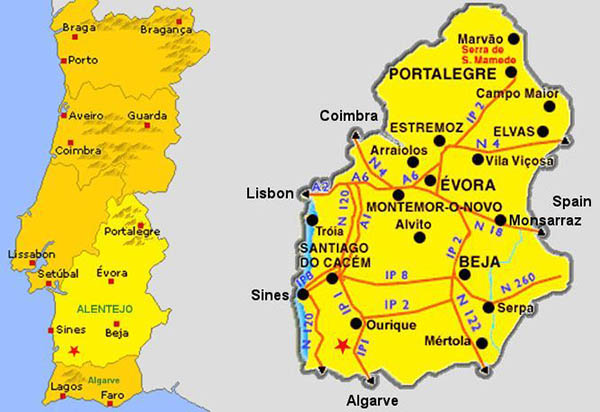 Map Alentejo Wine and the Richness of the Beautiful Region of Portugal